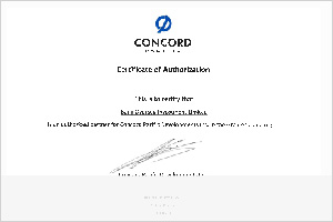 concord pacific授權證書